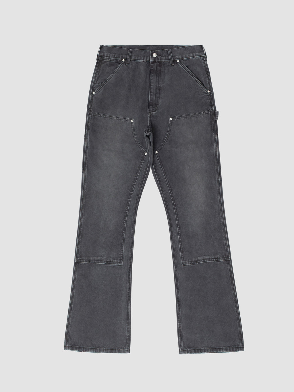 FLARED DOUBLE KNEE DUCK PANTS