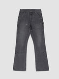 FLARED DOUBLE KNEE DUCK PANTS